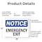 Signmission Exit Sign, Aluminum, 18 in W, 12 in H, Emergency Exit OS-2PACK-NS-A-1218-L-11830 - alternate 4
